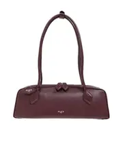 Zippered shoulder bag One size wine red