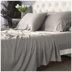 Park Avenue Pewter 500TC Long Single Bamboo Cotton Fitted Sheet/Pillowcases Set