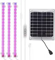 Solar Plant Grow Lights | Plant Grow Lamp for Indoor Outdoor | Grow Lamp with Excellent Heat Dissipation Design for Seedling Hydroponics Greenhouse Helves