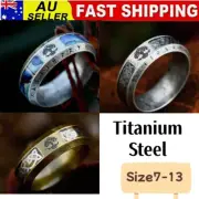 Retro Viking Titanium Stainless Steel Biker Punk Blessing Life of Tree Men Ring