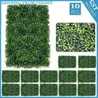 10x Artificial Plant Wall Panels Fake Vertical Grass Hedge Garden Ivy Mat Foliag