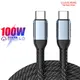 USB C To USB Type C Cable 100W 60W PD Fast Charger Cord Usb