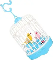 Toddmomy Electric Singing Bird Voice Activated Simulation Bird Cage with Light Sensor Interactive Fun for Material Engaging Learning and Play