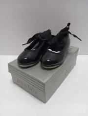 Danshuz Tap Shoe, Style 0416 Black Patent Tap Shoe, girls size 7M