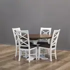 New Hampton Dining Set with Cross Back Design Chairs
