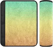 RPLIFE Green Yellow Glitter Seat Belt Shoulder Strap Pad Soft Seatbelt Shoulder Pad, Washable Seat Belt Pad, Seatbelt Padding Cover