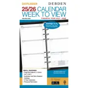 2025-2026 Financial Year Refill Debden DayPlanner Personal Week to View White PR