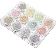 CANIGHT 12 Boxes Nail Clippers Nails Charms Impress Pad Gel Nail Polish Kit Stickers Nail Art Palette Manicure Foil Highlighter False Nail Fake Rhinestones Kits Colorful Glitter Sequins