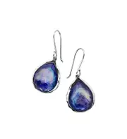 Ippolita Sterling Silver Rock Candy Mother-of-Pearl, Lapis & Clear Quartz Crystal Triplet Drop Earrings