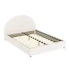 Bed Frame Gas Lift Strorage Beds Base Platform Boucle Fabric Double ELLA