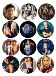 Set of 12 Buffy the Vampire Slayer edible paper, cupcake cookie toppers PRE CUT