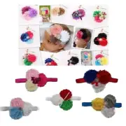 Baby Kids Headband Head Band Pom Pom Floral Cute Hair Accessories