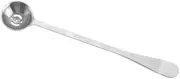 Stainless Steel Olive Spoons,Olive Strainer Spoons Serving Spoon Long Handle Scoop Jam Slotted Spoon with Drain Hole, Cooking Spoons (Silvery, 18cm)