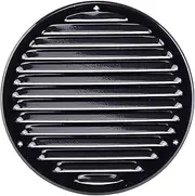 Ø 200mm Round Black Metal Air Vent Grille Cover with Insect Mesh - 8 inch Ventilation Cover