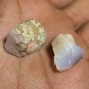 AAA Quality Natural Ethiopian Opal Rough Loose Stone 2 Pcs 20-22 MM 25.80 CT
