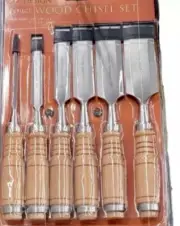 Winsor design 6 pc wood chisel set 1/4 in, 1/2 in, 3/4 in, 1 in, 1-1/4 in, 1-1/2
