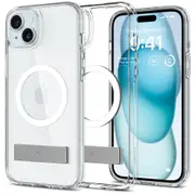 SPIGEN iPhone 15 Plus Case, 6.7 2023 Genuine Ultra Hybrid S MagFit MagSafe Compatible Magnet Kickstand Cover for Apple