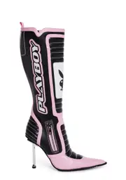[Playboy by Dolls Kill] Revved Up Ready Moto Boots