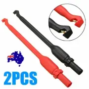 2PC 4mm Automotive Multimeter Test Lead Kit Power Probe Wire-Piercing Clip Tools