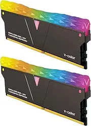 V-Color Prism Pro DDR4 16GB (8GBx2) 3200MHz (PC4-25600) CL16 RGB Gaming Desktop Ram Memory Module UDIMM Hynix IC Single Rank - Jet Black (TL8G32816C-E6PRKWK)