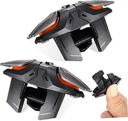 jojofuny 1 Set Mobile Controls Mobile Controller Gaming Triggers with Sleeves Game Controllers Charging Cable Game Supplies Codm Silver Cloth Double Finger Chicken Artifact: Cloth
