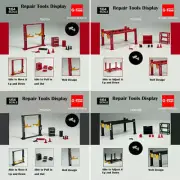 1:64 Scale Diorama Elevator Lifting Machine Repair Workshop Tool Platform Model