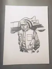Original Artwork Commission Drawing by Roby Amor: Marty McFly Back to the Future
