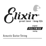 Elixir 13124 Polyweb Single String .024 80/20 Bronze Guitar String