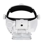 USB Rechargeable Glasses Loupe Watchmaker Repair Tool LED Headband Magnifying Glass 1.5x 2x 2.5x 3x 3.5x 8x White