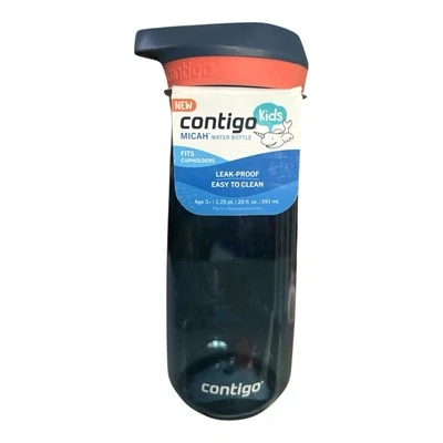 Contigo Kid's 20 oz. Micah Water Bottle with Simple Lid Blueberry Wide Mouth