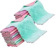 PRETYZOOM 20Pcs Quick Drying Dish Towels Absorbent Kitchen Hand Towels Thick Cleaning Wiping Cloths Multi Purpose Washcloths for Efficient Kitchen Cleaning