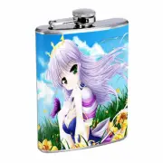 Flask 8oz Stainless Steel Anime Design-004 Drinking Whiskey Alcohol Brandy