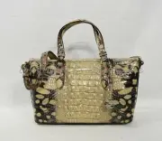 NWT Brahmin Mini Asher Leather Satchel/Shoulder Bag in Gem Lacewing