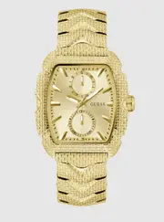 GUESS Gold Nile Textured Watch