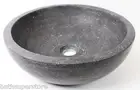 MATTE GREY SINK Solid Stone MARBLE ROUND NEW Bowl Counter Top Basin Vanity MATT