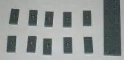 LEGO NEW 1x2 Dark Stone Grey Plate With 1 Stud (10x) 6092572 Brick 3794