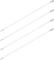 Zerodeko 4Pcs Heavy Duty Security Cable Lock Thick Stainless Steel Wire for Luggage Stage Lights and Plant Lights Safety Cable for Versatile Use