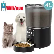 WiFi APP Smart Automatic Pet Feeder Timer Cat Dog Food Dispenser Auto Feeder Set