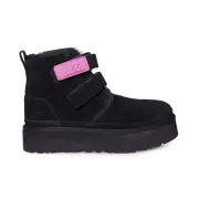 UGG NEUMEL PLATFORM BLACK SUEDE STRAP CHUKKA BOOTS YOUTH SIZE US 1/UK 13 NEW