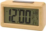 ZCOINS Wooden Digital Alarm Clock, Bedside Clock with Large LED Backlight Dis...