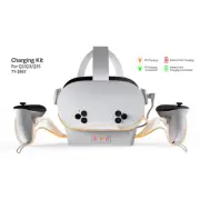Charger Station with 2 Rechargeable Batteries for Meta Quest 3S/Quest 3/Quest 2