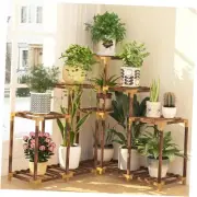 Plant Stand Indoor Outdoor, 11 Tier Corner Shelf Wood Rack Organizer Display