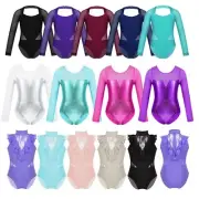 Kids Girls Ballet Dance Jumpsuit Gym Leotards Skating Unitards Fitness Bodysuit