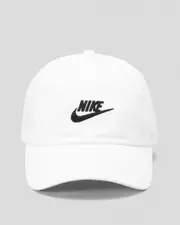 [Nike] Nike Men's Futura Wash Club Cap in White/Black Size Medium/Large M/L White/Black