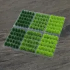 50X Static Grass Tufts for Model Railroad Scenery and Architectural Layouts
