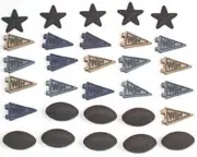 Mini Football Flatback Embellishments Set