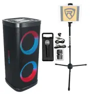 Rockville BASS PARTY 65 V2 LED Karaoke Machine System+Mic+Tablet Stand Party Box