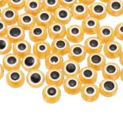 Evil Eye Beads, 110 Pcs 6mm Flat Round Evil Eye Charm, Orange