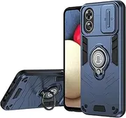 Compatible with Oppo A78 5G / A58 5G (Not 4G) Built-in Ring Bracket Shell,Camera Lens protection Car Mount 2 in 1 Anti-fall Phone Case Cover Blue