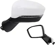 Compatible For GAC GS3 GE3 Side External Rearview Rear View Mirror Assembly Assy INCL Lens Turn Signal Light Shell Frame Cover Holder(5Pin Red R)